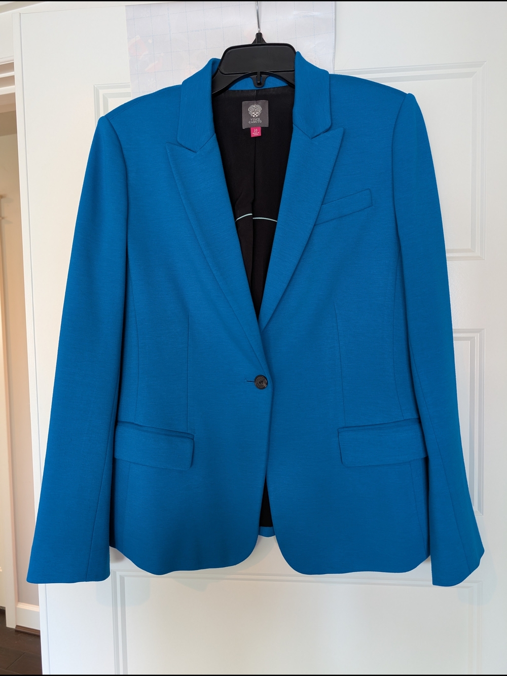 Vince Camuto Women's Bright Turquoise Single-Button Blazer
